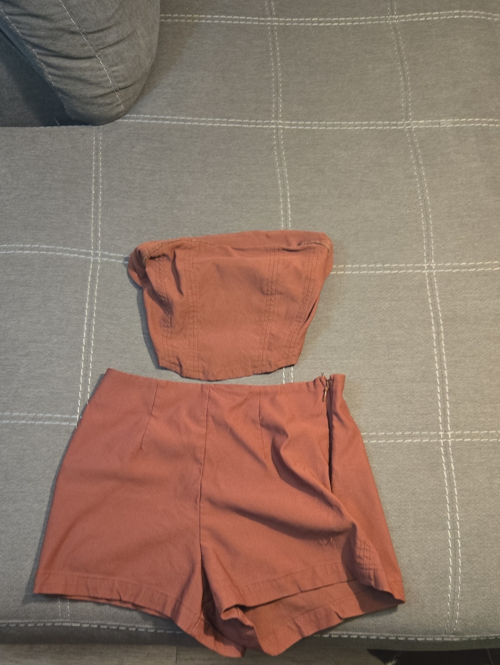 wild fable Rust Orange High-Waist Shorts — Coordinated Set